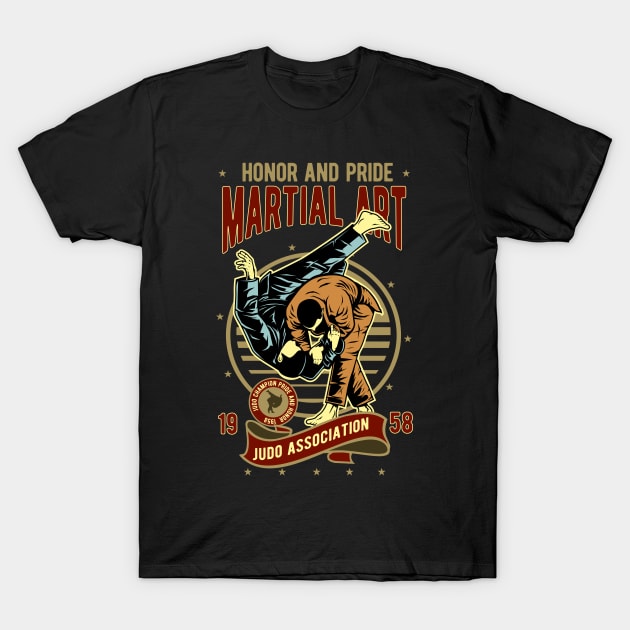 Vintage Martial Arts Judo T-Shirt by RockabillyM